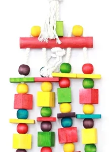 Valkparkieten en Papegaaien Speelgoed Block N Beads | Happy Pet | 45X16 CM