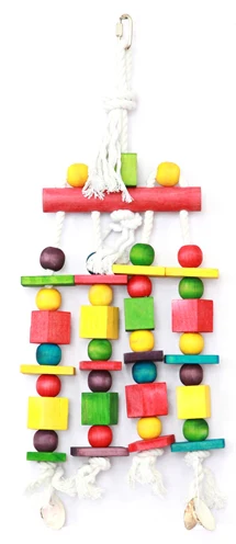 Valkparkieten en Papegaaien Speelgoed Block N Beads | Happy Pet | 45X16 CM - Afbeelding 2