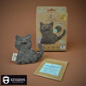 Wollen kat met kattenkruid hervulbaar