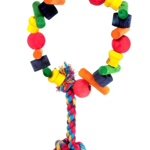Vogelspeelgoed Cartwheel | Happy Pet | Hout & Touw |28X15X8 CM