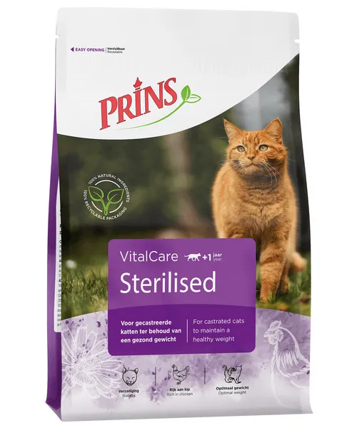 Prins VitalCare Sterilised (voor gesteriliseerde en gecastreerde Katten)