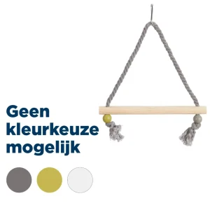 Valk & Grasparkieten Schommel | Zolux | Hout en Touw | 22X1,5X27 CM