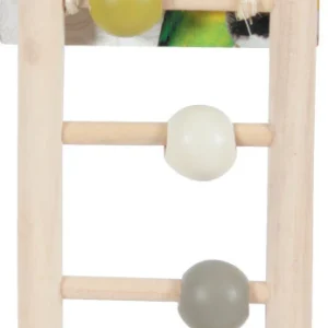 Valk & Grasparkieten Ladder met 5 Treden en Kralen | Zolux | Hout | 1X7X23,5 CM